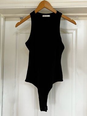 Marine Layer Women's XS Black Ribbed Bodysuit Sleeveless Top